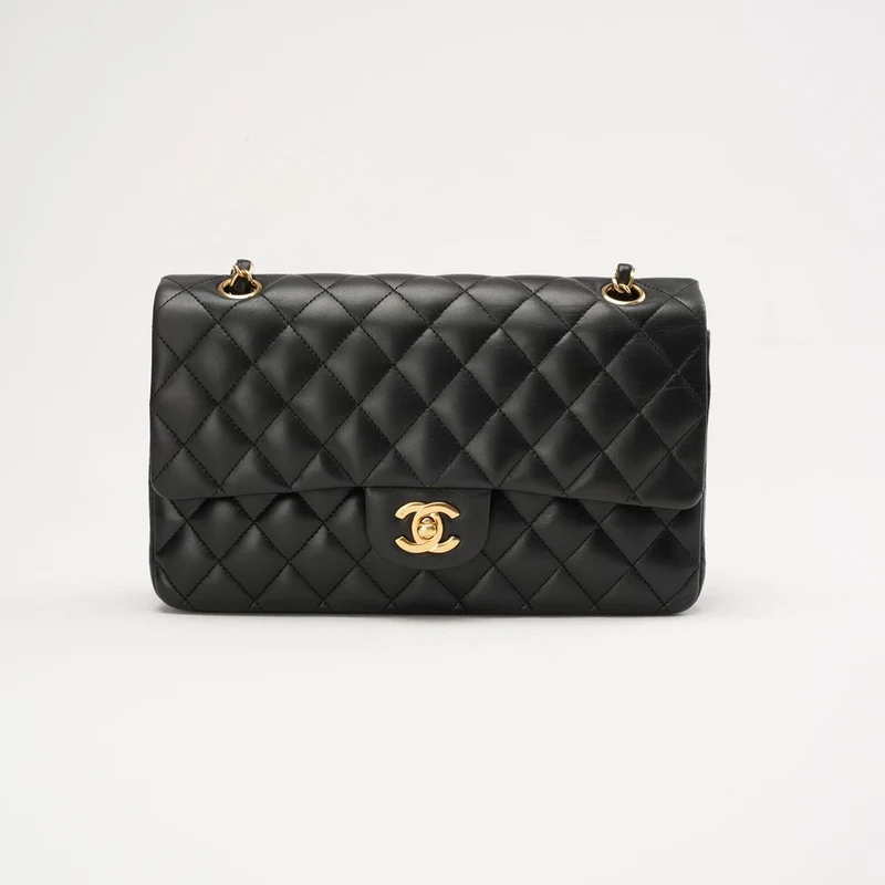 Chanel Classic Medium Double Flap Lamb Black 2017