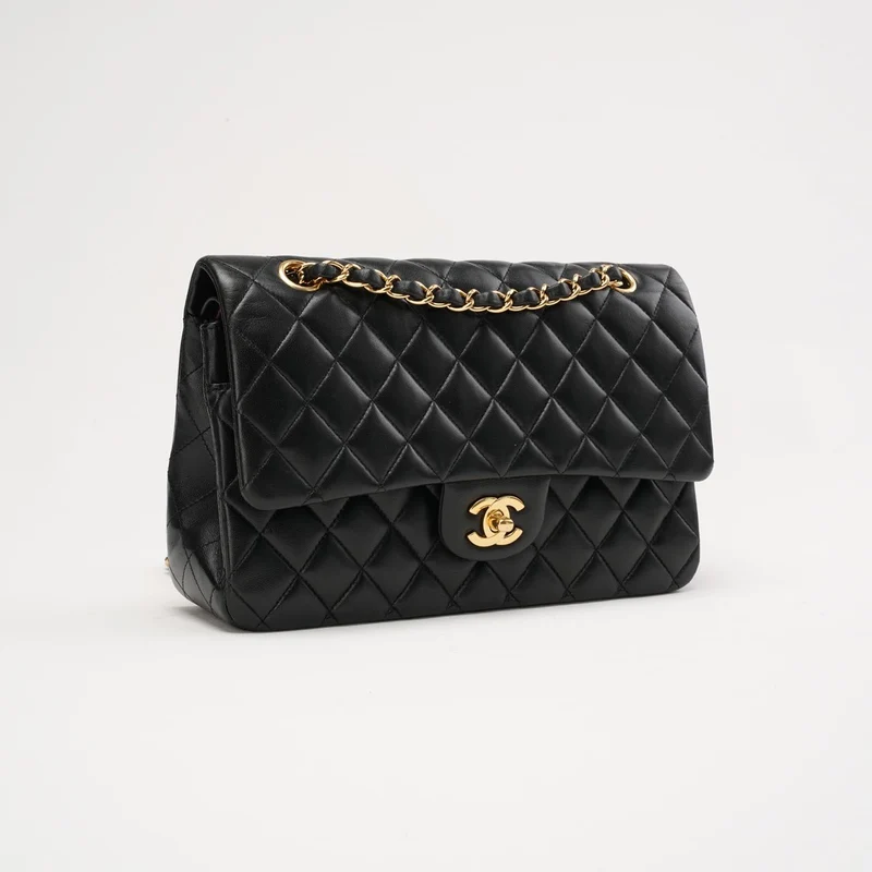 Chanel Classic Medium Double Flap Lamb Black 2017