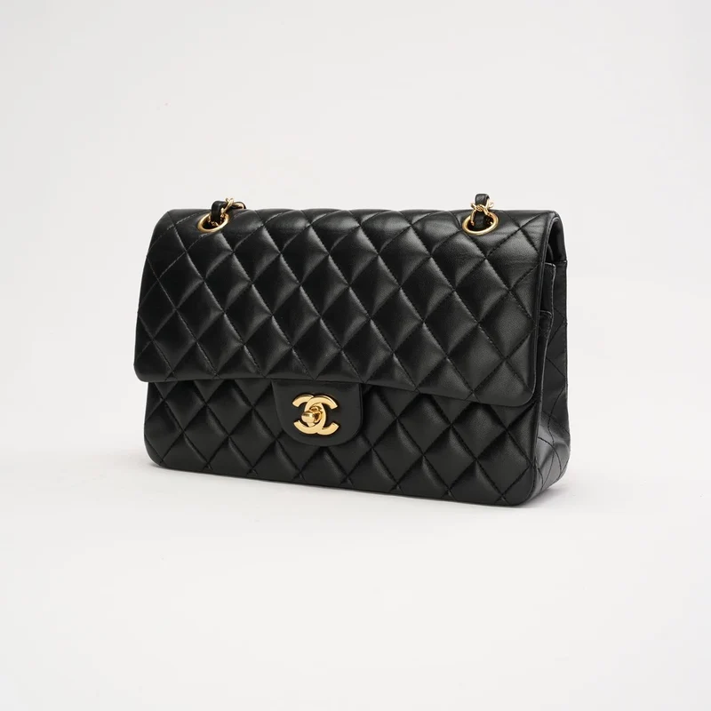 Chanel Classic Medium Double Flap Lamb Black 2017