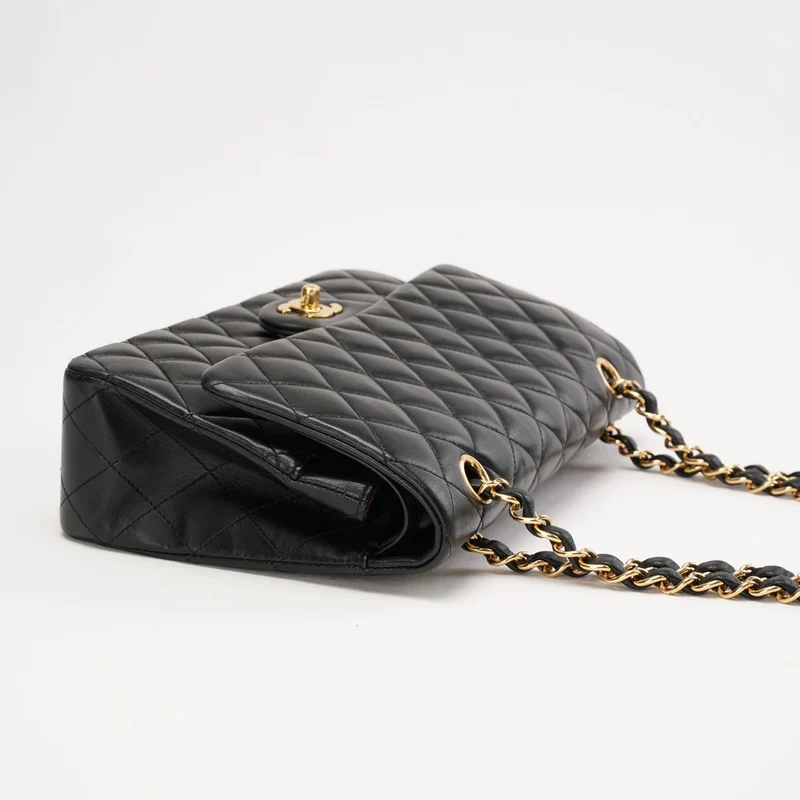 Chanel Classic Medium Double Flap Lamb Black 2017