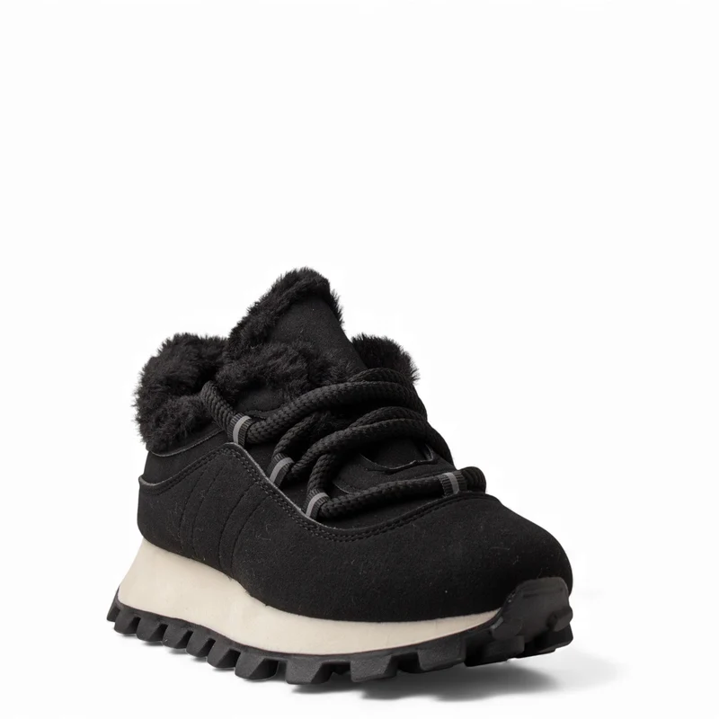 Europeon Union Women Black Chamois Shoes #4733