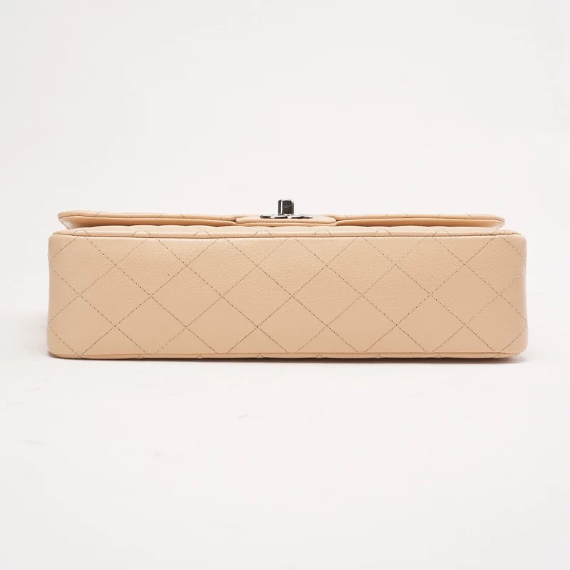 Chanel Medium Classic Double Flap Bag Caviar Beige 2011