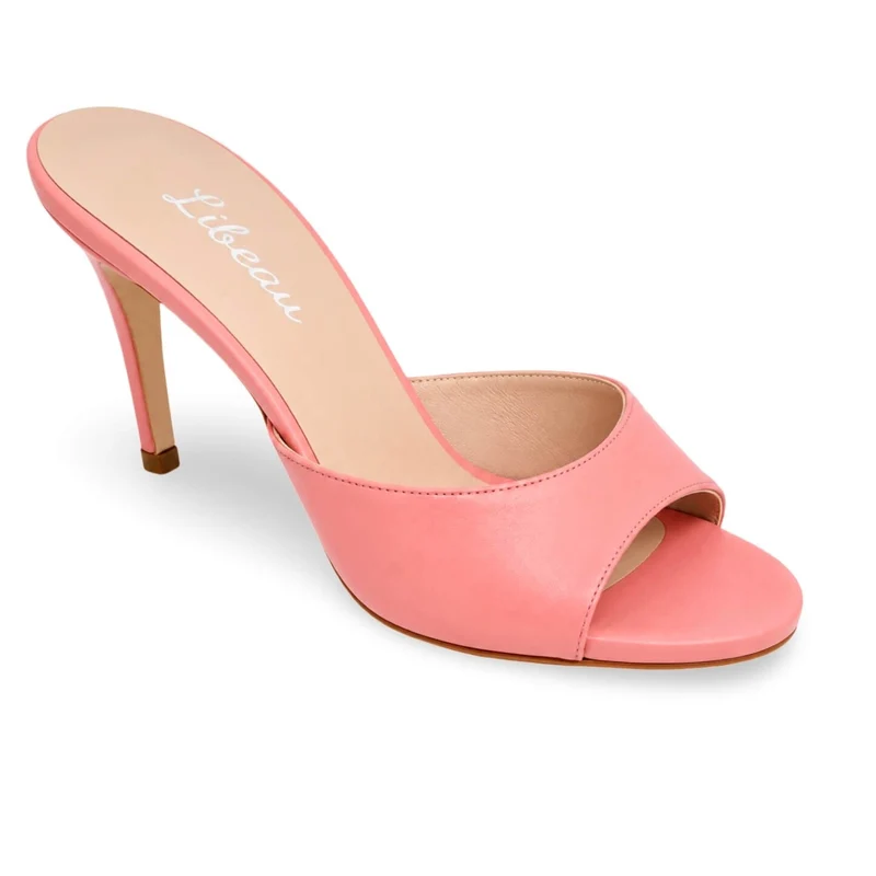 Pinkyflower Mules – Damen Pastell Mules Rosé Leder