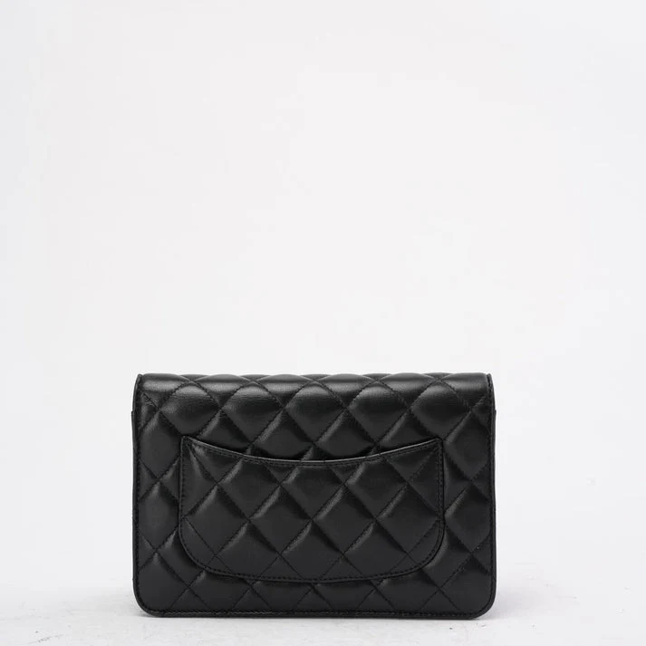 Chanel Classic Wallet on Chain (WOC) Lammleder Schwarz 2020