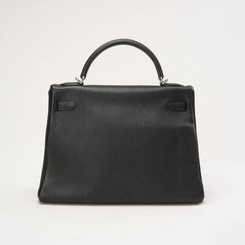 Hermes Vintage Sellier Kelly 32 Togo Schwarz 2004