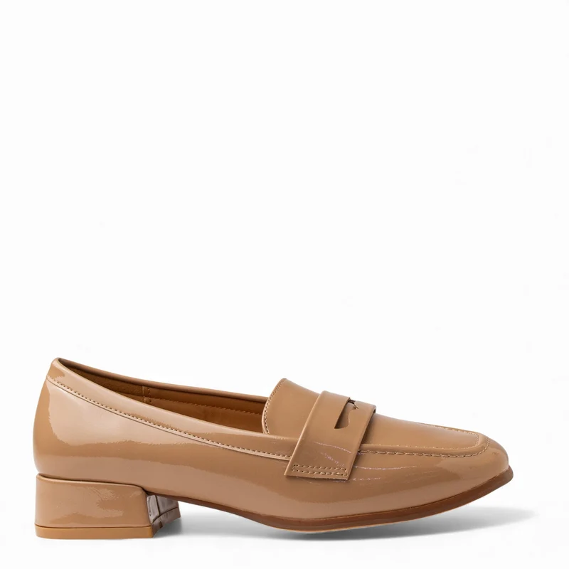 Europeon Union Women Beige VernisLeather Shoes #4647