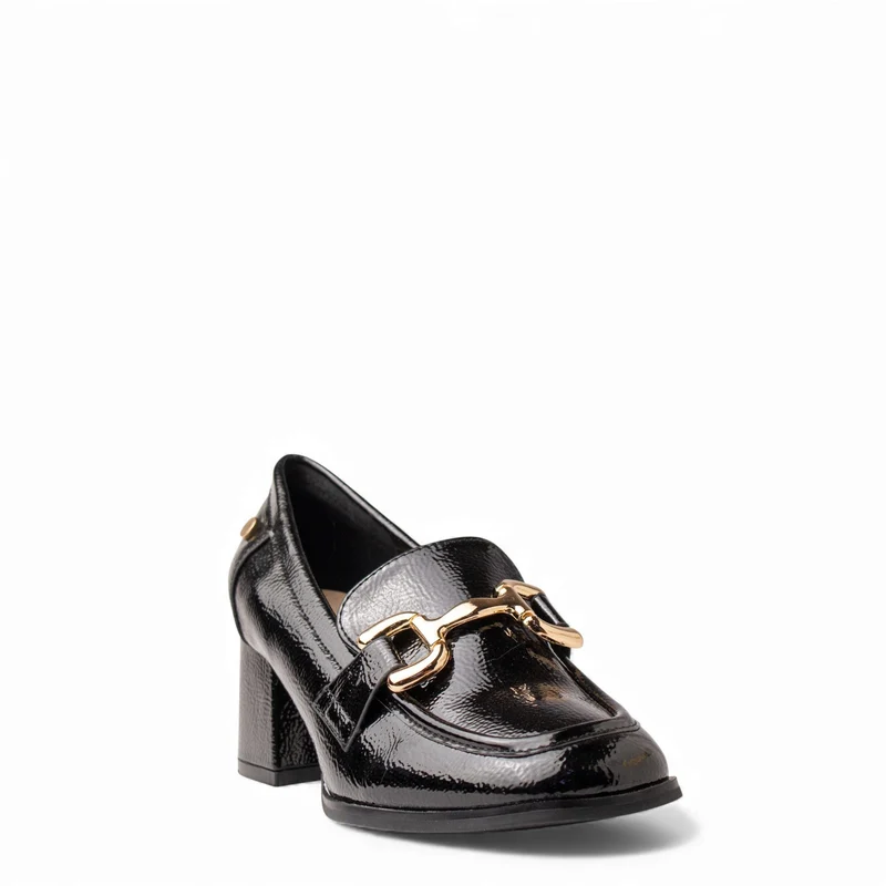 Europeon Union Women Black VernisLeather Shoes #4693