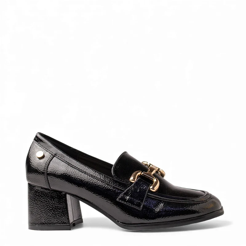 Europeon Union Women Black VernisLeather Shoes #4693