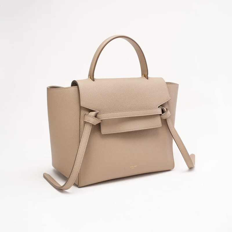 Celine Micro Belt Bag in Light Taupe aus genarbtem Kalbsleder 2020