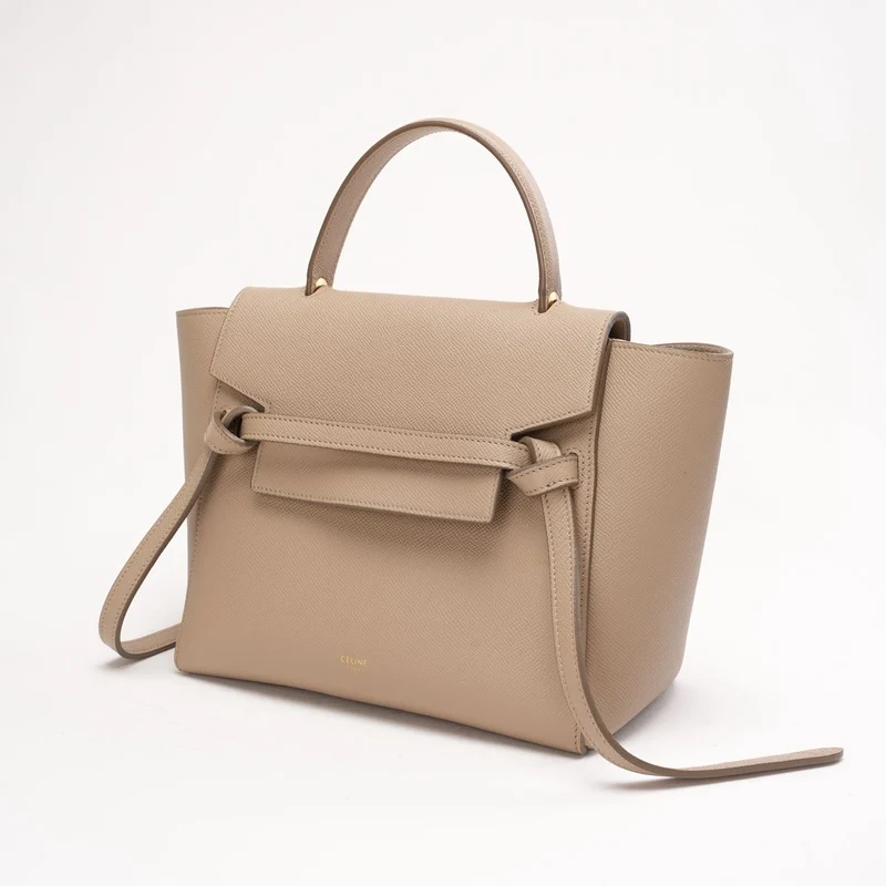 Celine Micro Belt Bag in Light Taupe aus genarbtem Kalbsleder 2020