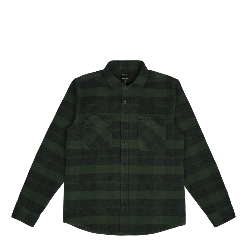 Bowery Heavyweight L/s Flannel Forest Green