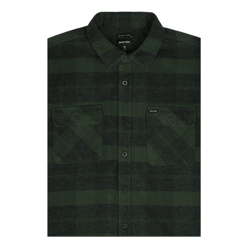 Bowery Heavyweight L/s Flannel Forest Green