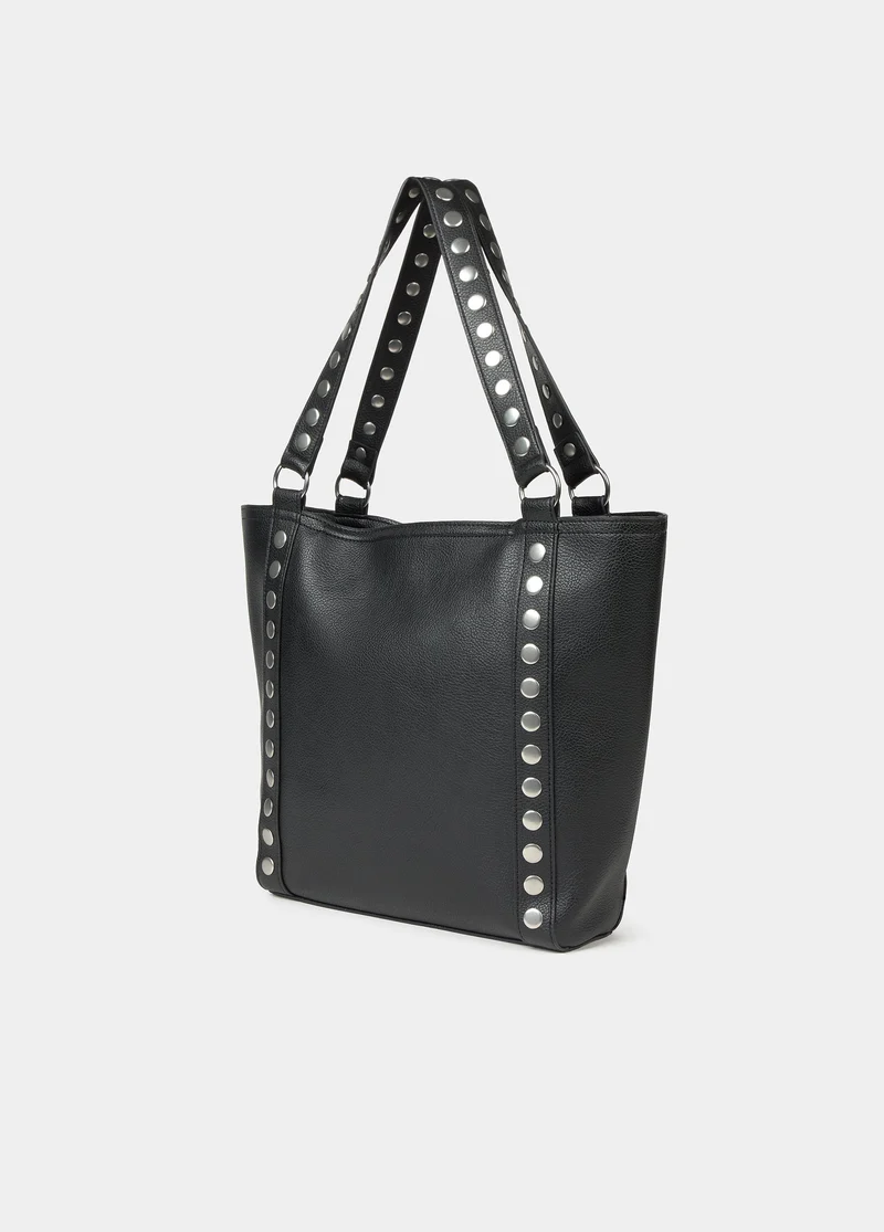 Studded shopper bag