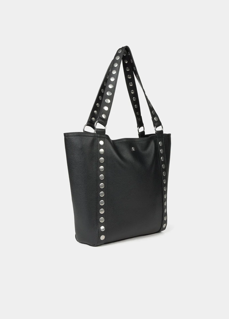 Studded shopper bag