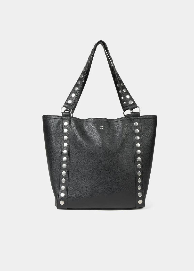 Studded shopper bag