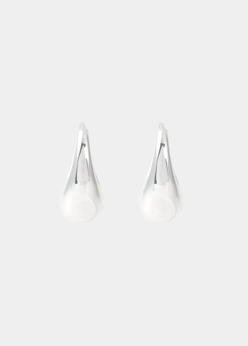Small silver hoop earrings
