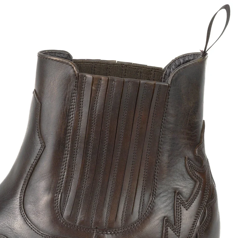 Cowboy Country Western Stiefeletten für Herren und Damen 21 aus braunem Leder