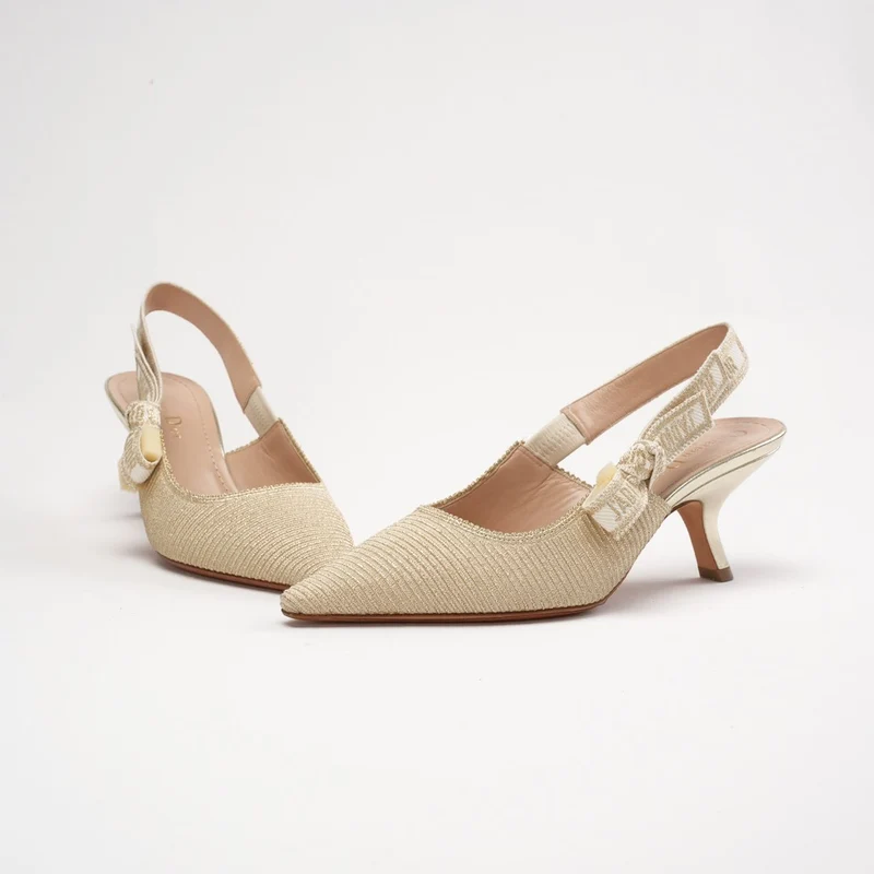 Christian Dior J 'Adior Beige Slingback Pumps Größe 38