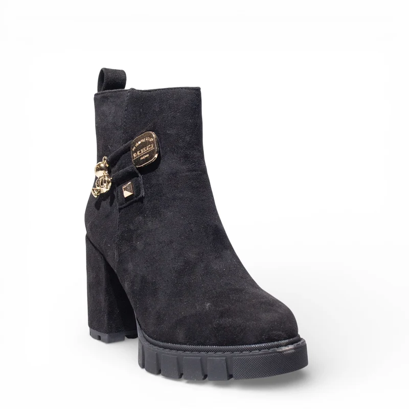 EuropeonUnion Women Black Chamois HalfBoot #4785