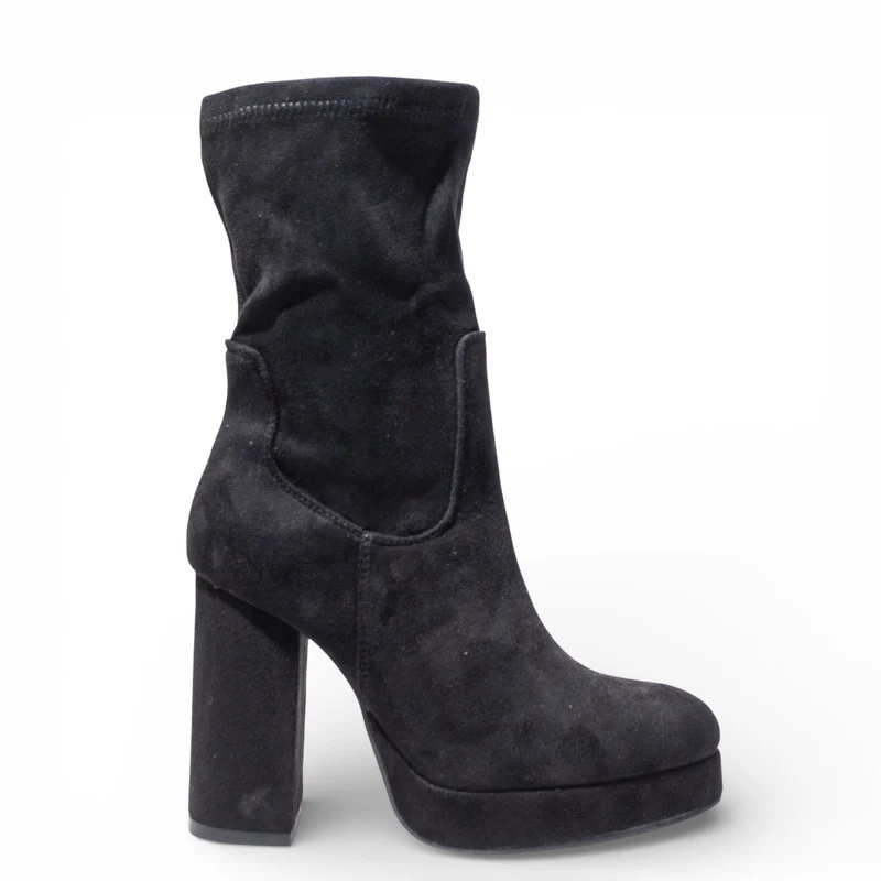 EuropeonUnion Women Black Chamois HalfBoot #4792