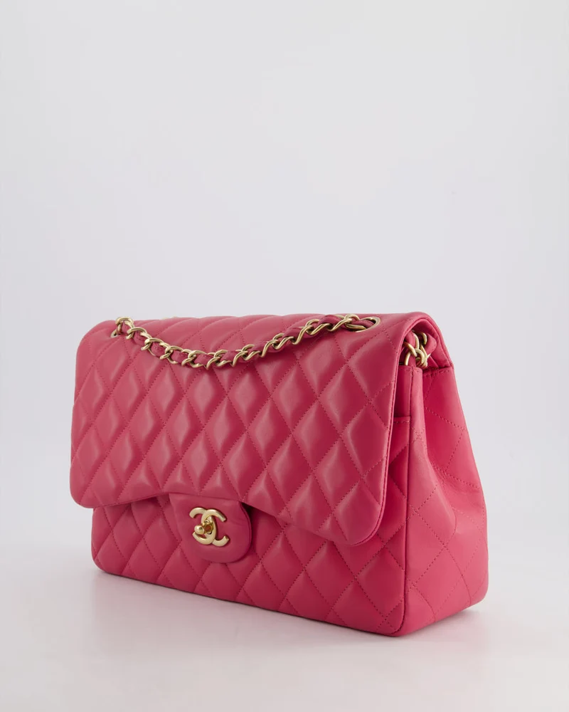 Chanel Classic Jumbo Double Flap Lamb Deep Pink 2013