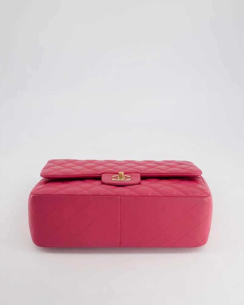Chanel Classic Jumbo Double Flap Lamb Deep Pink 2013