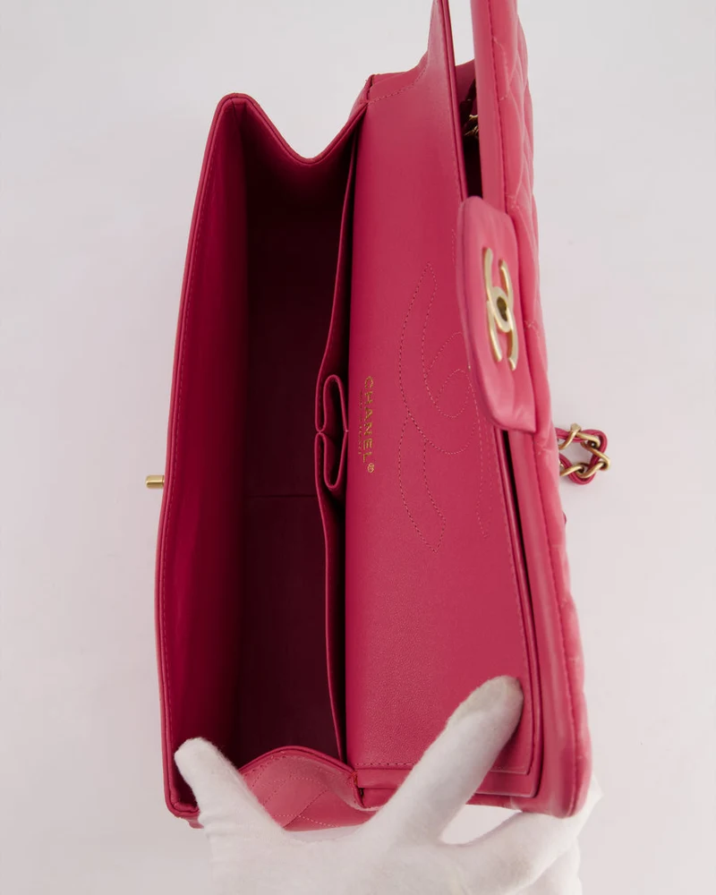Chanel Classic Jumbo Double Flap Lamb Deep Pink 2013