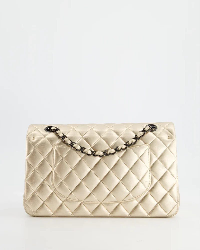 Chanel Classic Double Flap Medium Lamb Metallic Gold 2021