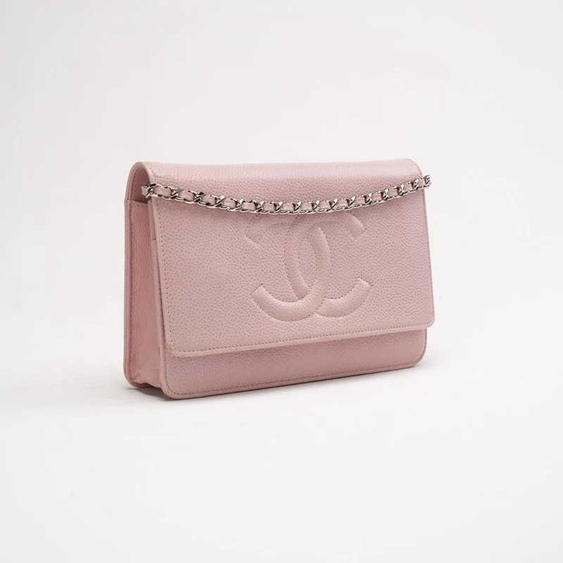 Chanel Timeless Wallet on Chain (WOC) Caviar Light Pink 2012