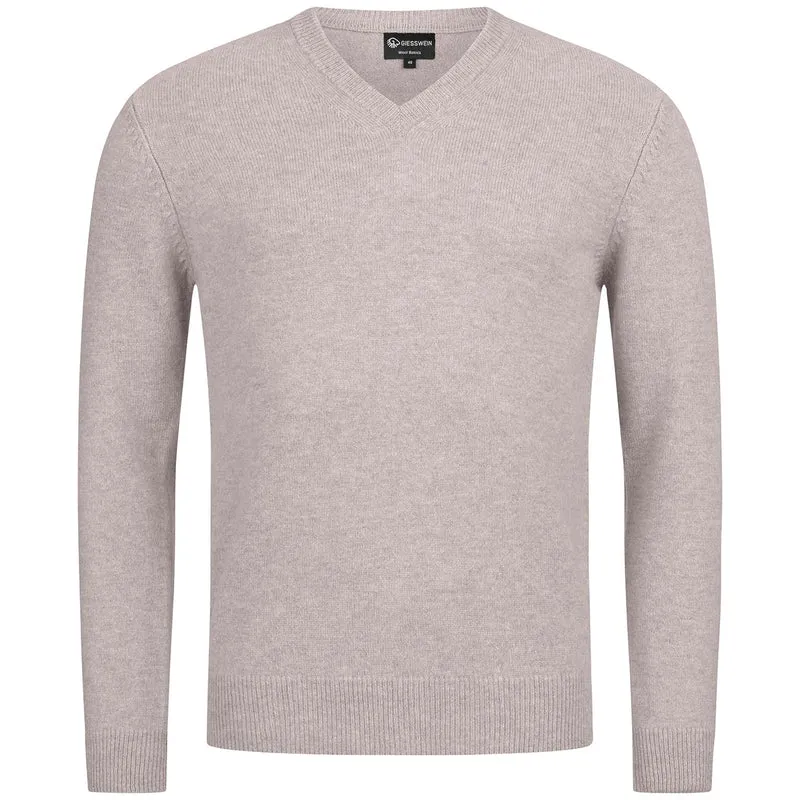 Wollpullover V-Ausschnitt Herren