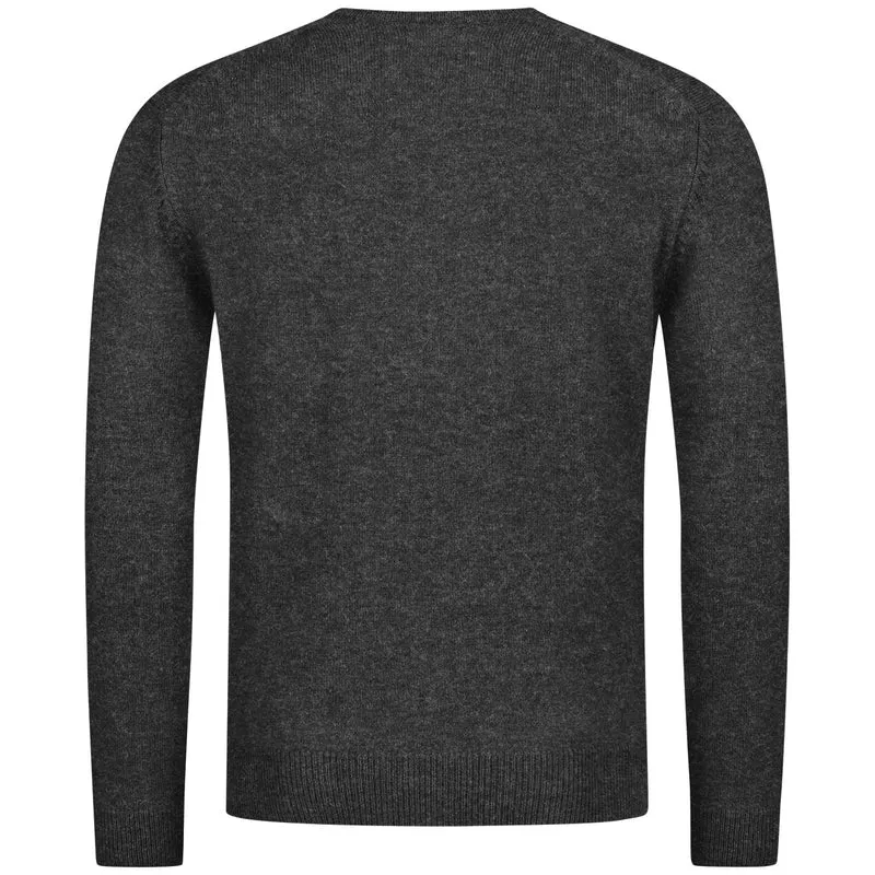 Wollpullover V-Ausschnitt Herren