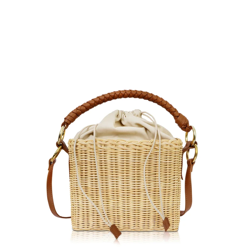 The Mela Wicker Bucket Bag