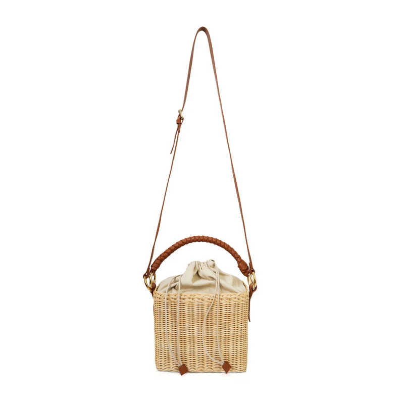 The Mela Wicker Bucket Bag