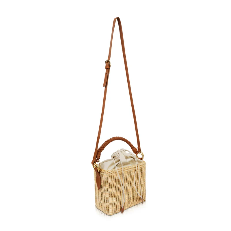 The Mela Wicker Bucket Bag