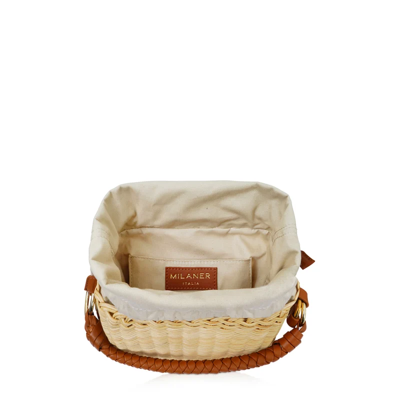 The Mela Wicker Bucket Bag
