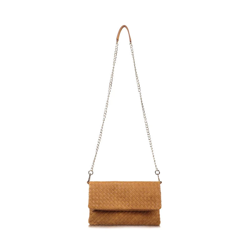 The Julia Woven Fold Over Clutch