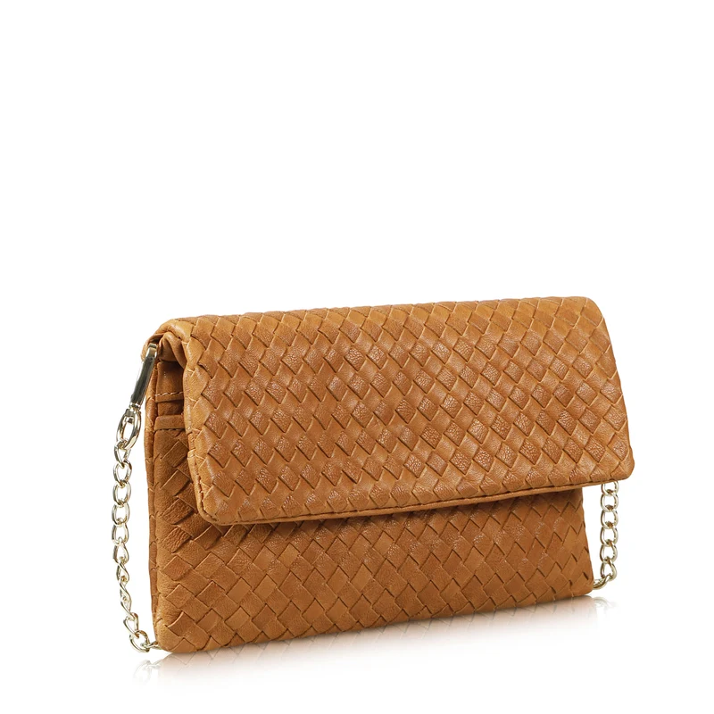 The Julia Woven Fold Over Clutch
