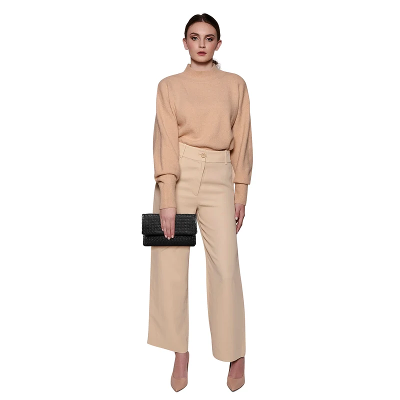 The Julia Woven Fold Over Clutch