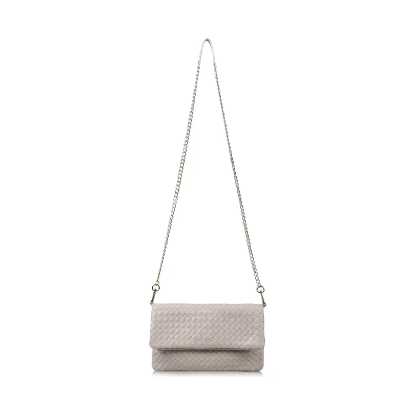 The Julia Woven Fold Over Clutch
