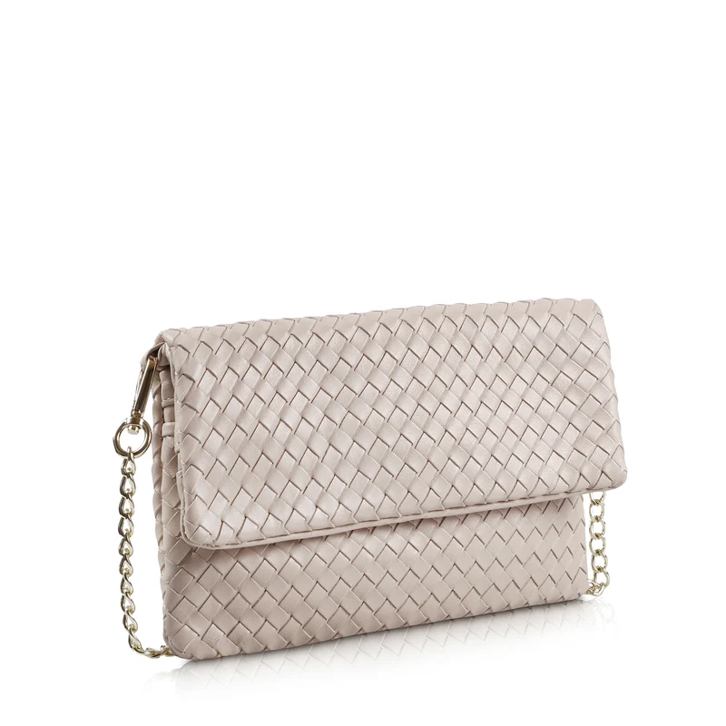 The Julia Woven Fold Over Clutch