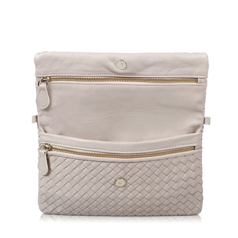 The Julia Woven Fold Over Clutch