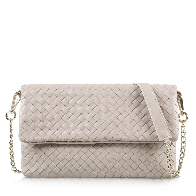 The Julia Woven Fold Over Clutch