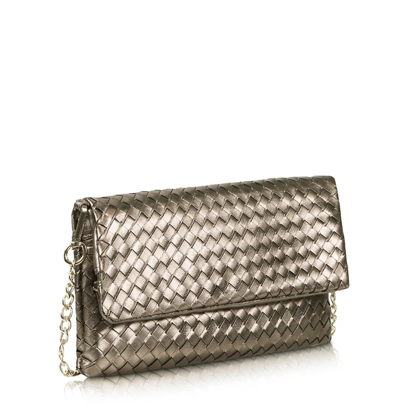 The Julia Woven Fold Over Clutch