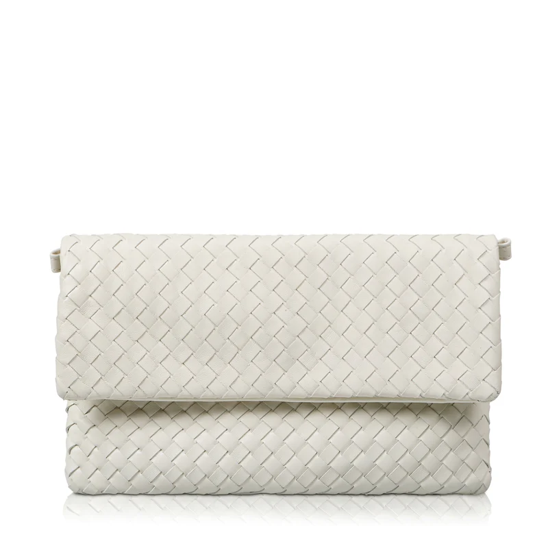 The Julia Woven Fold Over Clutch
