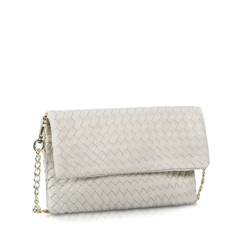 The Julia Woven Fold Over Clutch