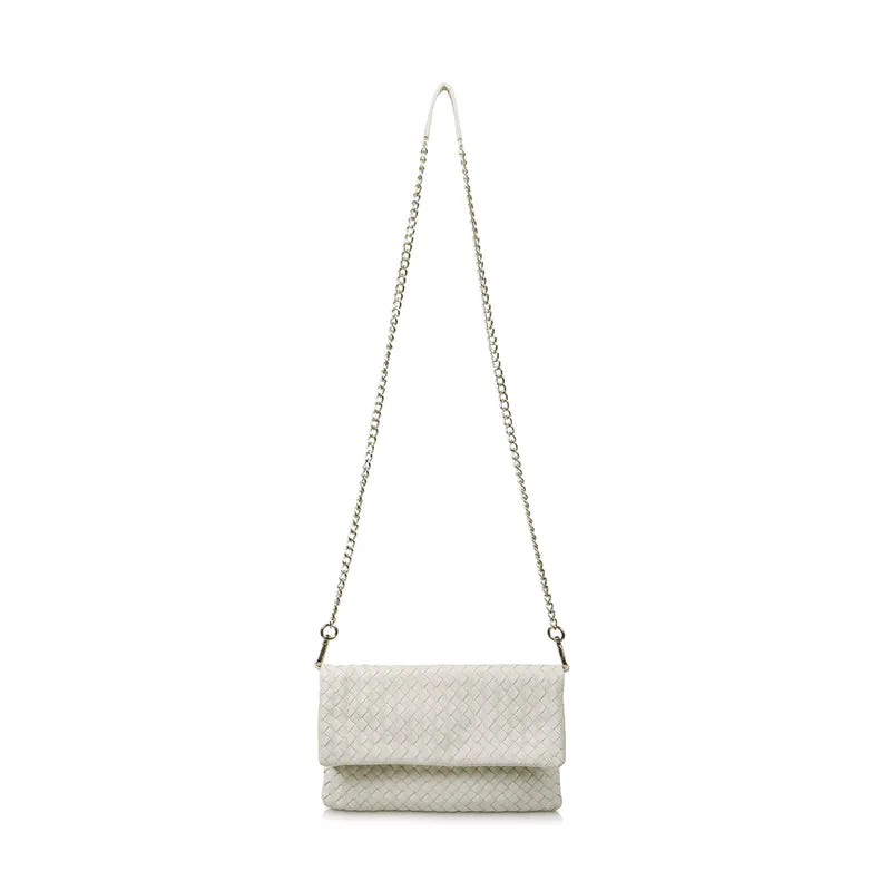The Julia Woven Fold Over Clutch