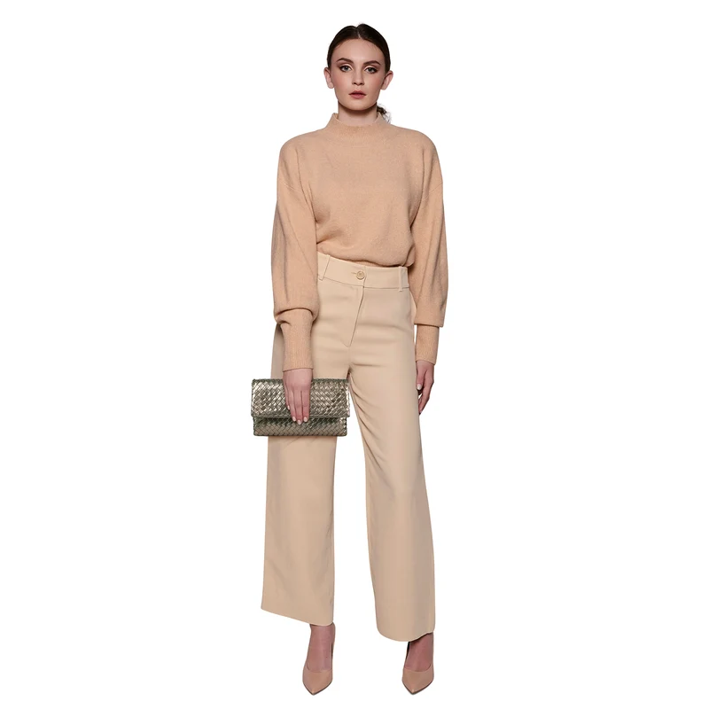 The Julia Woven Fold Over Clutch