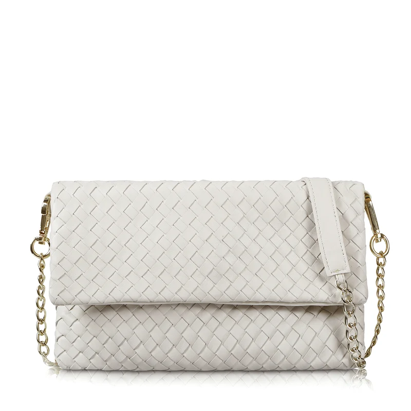 The Julia Woven Fold Over Clutch