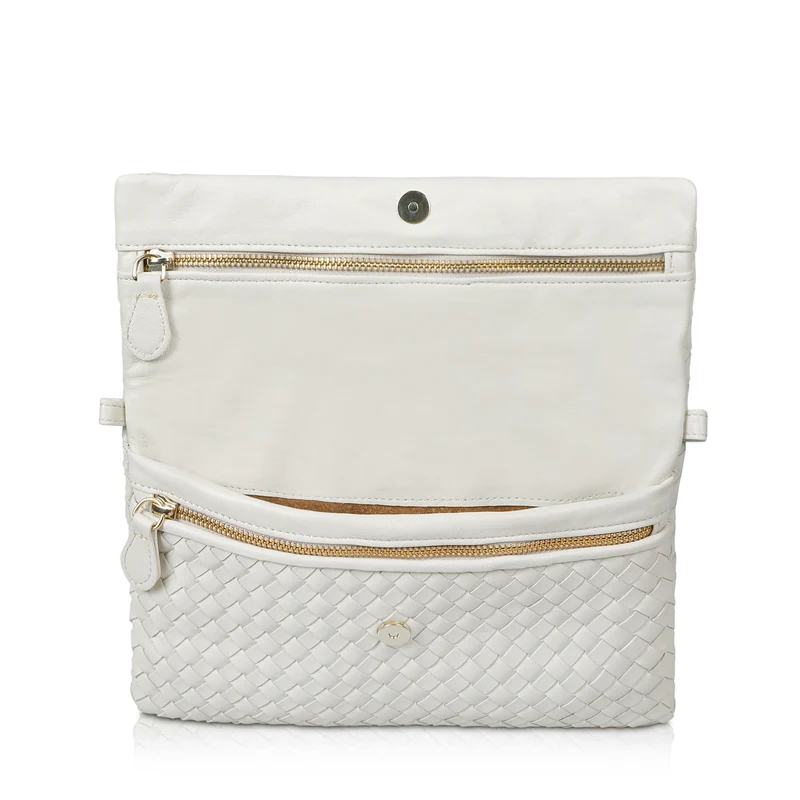 The Julia Woven Fold Over Clutch