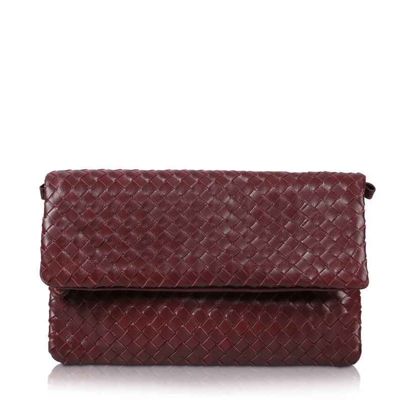 The Julia Woven Fold Over Clutch